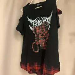 TRAVAS TOKYO ショルダーカットアウト ベアTシャツのサムネイル