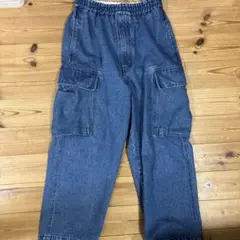 B:MING by BEAMS6ポケット デニムカーゴパンツ　ブルー