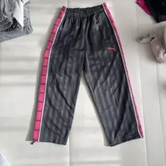 PUMA ストライプジャージ グレー/ピンク