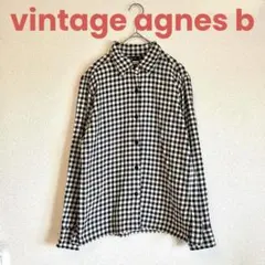 【ヴィンテージ品】美品アニエスベーagnes bギンガムチェックシャツ綿
