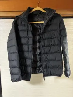 UNIQLO フード付きダウンコート 160サイズ 黒