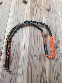 パラコード携帯ストラップ オレンジ グリーン
