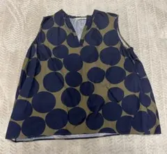 パラスパレス リネン ブラウス シャツ フレンチスリーブ 草 花 