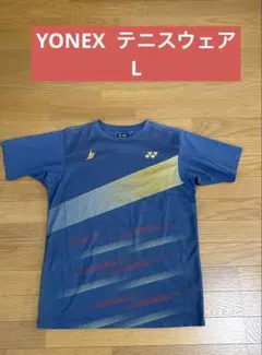 テニスウェア　Tシャツ 斜めストライプ　M