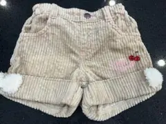 コーデュロイ ベージュ ハーフパンツ メゾピアノ