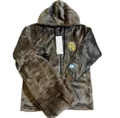 MLB　パドレス　ボアフリースパーカー　パンツ　上下セットアップ　ルームウェア