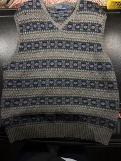 Polo by Ralph Lauren XL ウールベスト ノルディック柄
