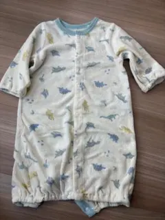 恐竜柄・ストライプ柄ロンパース 2枚セット