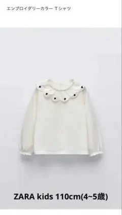 ZARA kidsアイボリー 長袖カットソー 110cm