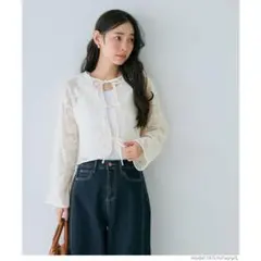 coca フロッキーレースリボンカーディガンLのサムネイル