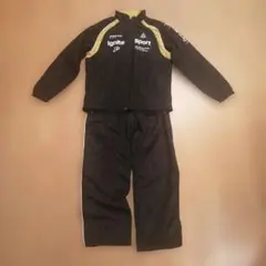 ウィンドブレーカー 上下セット ブラック ゴールド　150cm