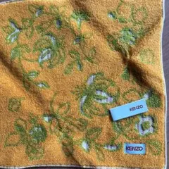 【新品未使用】 KENZO タオルハンカチ イエロー 花柄のサムネイル