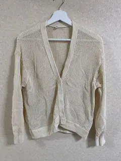 メッシュ編み カーディガン XL