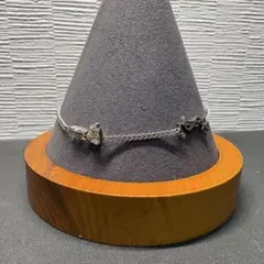 極美品✨サンローラン ブレスレット カサンドラロゴ ラインストーン シルバー