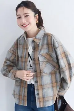 新品　coca チェックジャケット　シャツジャケット Mサイズ