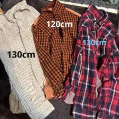 柄　シャツ 3枚セット120、130cm