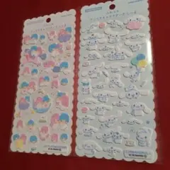 シナモロール キキララ　ふわふわ　サンリオキャラクターズ　し～る　シール　カミオ