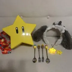 スーパーマリオ スター ポップコーンバケツ スヌーピーカチューシャ キーホルダー