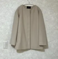 ADORE カシミヤ混 ダブルフェイス 2TONE リバージャケット S トープ