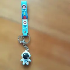 宇宙飛行士 ロケット ストラップ キーホルダー