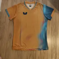 卓球ウェア バタフライ インフィリア・シャツ オレンジ S ユニセックス