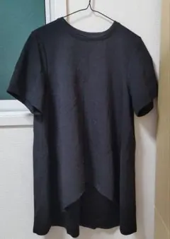 新品未使用!黒 Mサイズ Tシャツ 後ろ長デザイン