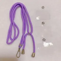 スマホストラップ ネックストラップ 携帯ストラップ 落下防止 紫