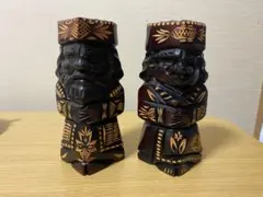 木製彫刻 人形 2体セット