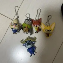 ズートピアプラプラマスコット5個セット