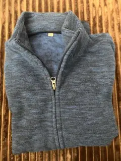 破格❣️イオン　カジュアル フリースジャケット 青系 ジップアップ　美品‼️