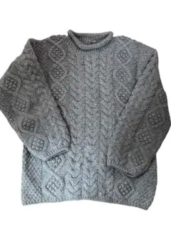 OLD UNIQLO 緑タグ　グレーニット　厚め　Mサイズ　希少