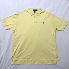 希少 90s【ラルフローレン】ポロシャツ XL 黄色 北マリアナ諸島製 極美品
