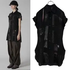 Ｙ's ワイズ 美品 25SS キュプラ ダークネオン プリント ブラウス 1のサムネイル