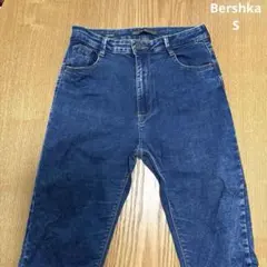 Bershka ダークブルー スキニーデニム