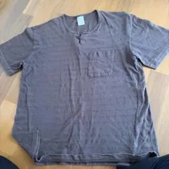 First Down ヘンリーネック Tシャツ ブラウン Lサイズのサムネイル