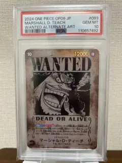 【PSA10】マーシャル・D・ティーチ SR SP OP09-093 手配書