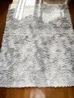 ナナ様専用　最終値下げ✨グレー　ホワイト マーブル　フワフワ ラグ　カーペット