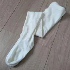 ホワイト キッズタイツ 95-115cm