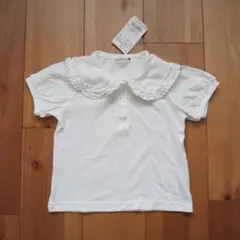 試着のみ branshes 鹿の子フリルブラウス size110