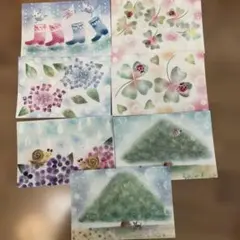 Kappy手描き 水彩画 日差しが降り注ぐ花畑　値段は※900円です 水彩画 日差しが降り注ぐ庭 値段は※900円です - メルカリ