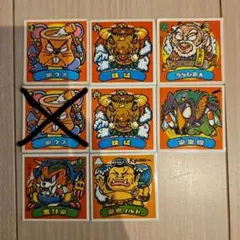 ビックリマンシール　悪魔VS天使シール　オレンジ　8枚セット　当時物