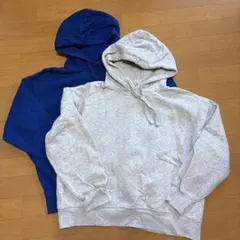ZARA パーカー 2着セット ブルー グレー Mサイズのサムネイル