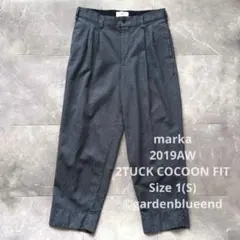 marka 2TUCK COCOON FIT ワイドパンツ タックパンツ グレーのサムネイル
