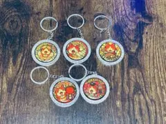 妖怪ウォッチ ジバニャン ご当地 メタルキーホルダー 北海道5個セット 大サイズ