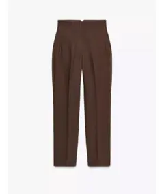 【ZARA】パープル ハイウエスト テーパードパンツ