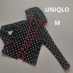 ユニクロ　UNIQLO　フリース　パーカー　ドット柄　М