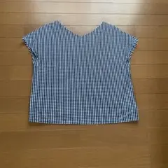 アーバンリサーチ　ギンガムチェック Vネック ブラウスのサムネイル