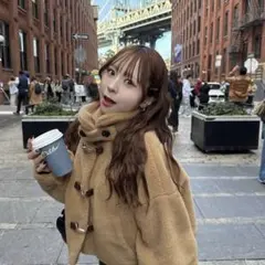 が*ゃ様 Amlycity ラメボアブルゾン キャメルキャンドル付き AmlyCity ラメボアブルゾン ブラック - メルカリ
