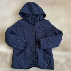 BEAMS HEART キルティング フードジャケット Mネイビー