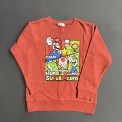 【新品】130cmスーパーマリオ トレーナー オレンジ